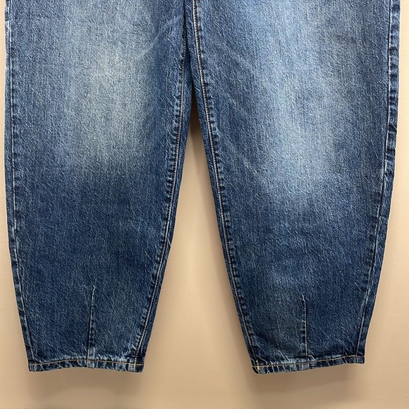 NWT a.n.a. Highest Rise Balloon Jean Dark Wash Denim Tapered Leg 12 - Picture 3 of 16